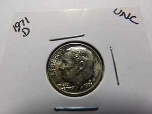 1971 D Uncirculated Roosevelt Dime From US Mint Set - Picture 1 of 2