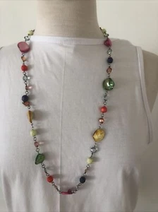 DECREE Women Jewelry Necklace Pink, Orange Pastel Colors NEW - Picture 1 of 5