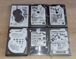 LOT 6xHDD 2x1To 1x750Go 2x640Go 1x500Go disque dur SATA 2.5 Crystal Disk OK - Afbeelding 1 van 12