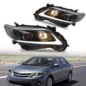 Vland LED DRL Projector Headlights For 2011 2012 2013 TOYOTA COROLLA DRL Pair - Picture 1 of 8