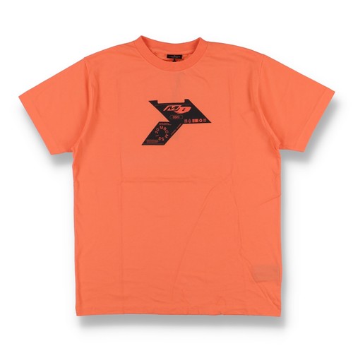 T shirt Marcelo Burlon arancione a forma di punta con logo Taglia M SS20 $300