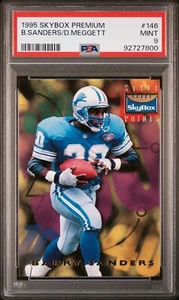1995 SKYBOX PREMIUM 146 DAVE MEGGETT/BARRY SANDERS PSA 9 POP 13 - Picture 1 of 2