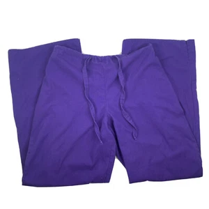 ScrubZone Scrub Pants Size Small Womens Purple Grape Elastic Drawstring Waist - Picture 1 of 6