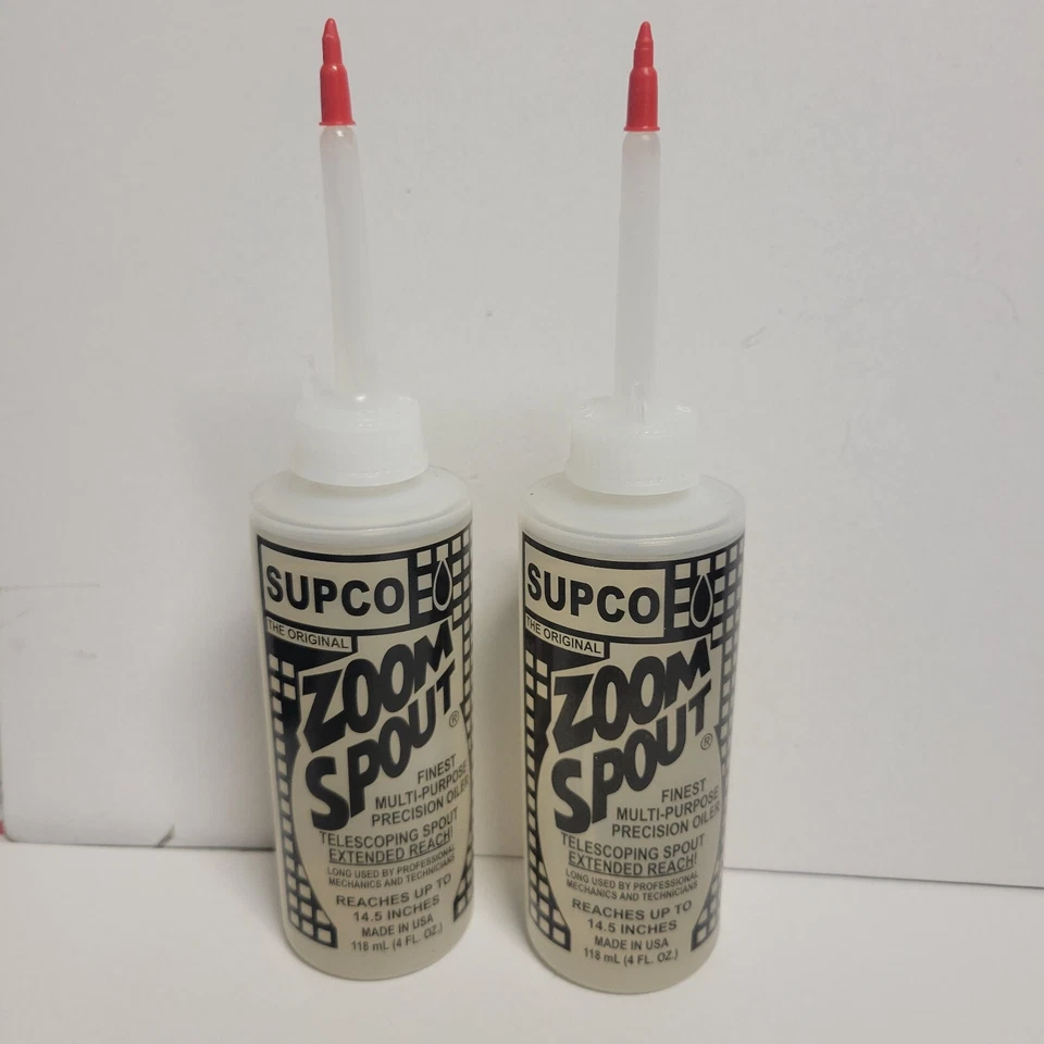 2x ZOOM SPOUT OILER SEWING MACHINE OIL 4 OZ TELESCOPING SPOUT  BERNETTE BERNINA - Image 1 of 1
