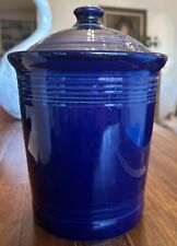 Fiesta Ware HLC Cobalt Blue Large 10" Canister & Lid 3 Quart AS IS