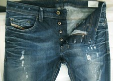 HOT Men DIESEL SAFADO 844T SKINNY DISTRESS STRETCH Jeans 33x32 Fit 34x35 ALTERED