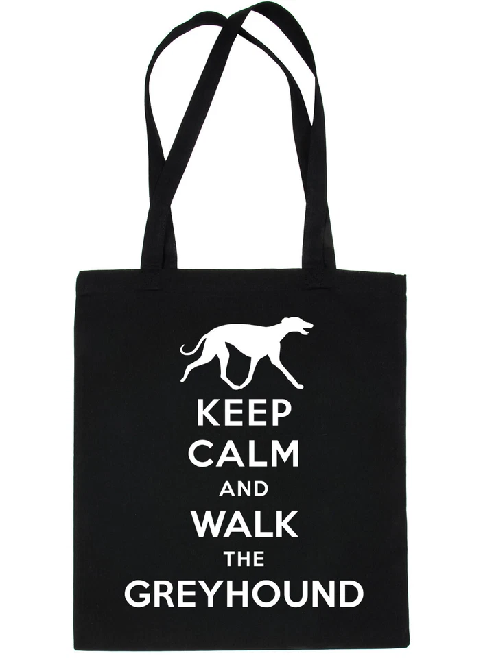 PRINTSHOP2000 Keep Calm Walk Greyhound Dog Lovers Gift Shopping Tote Bag For Life