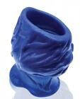 HUGE Hollow Silicone Butt Plug Flexible Pighole Squeal FF Oxballs 6.25 In. Blue