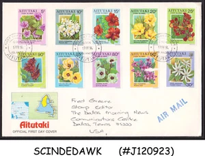 AITUTAKI COOK ISLANDS - 1994 FLOWERS DEFINITIVES - 10V - FDC - Picture 1 of 1
