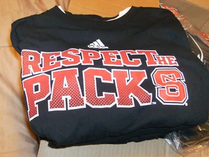 NORTH CAROLINA NC STATE WOLFPACK COTTON 2N1 TOPS RESPECT THE PACK NWT ADIDAS NWT - Picture 1 of 7