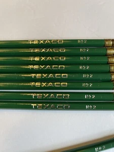 RARE VINTAGE TEXACO NO 2 PENCILS LOT OF 8 + 1 Free sharpened with box NEW - Picture 1 of 3