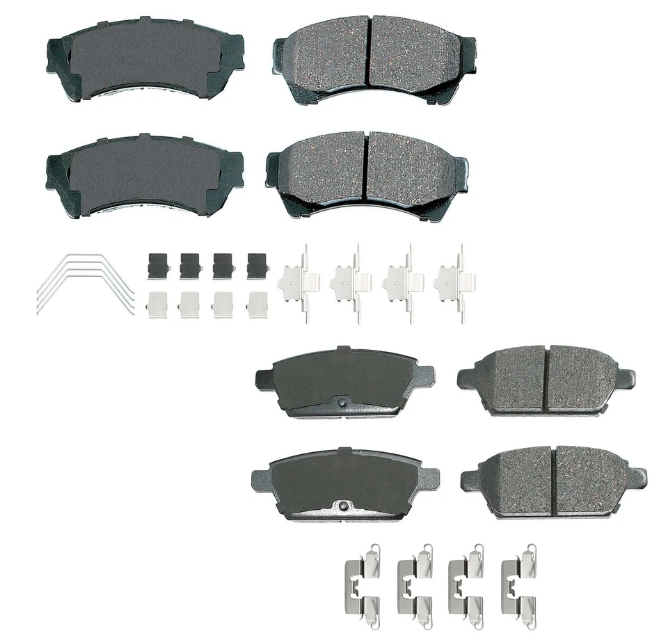 Akebono Perf Front & Rear Ceramic Brake Pads Kit for Ford Lincoln Mazda Mercury - Image 1 of 1