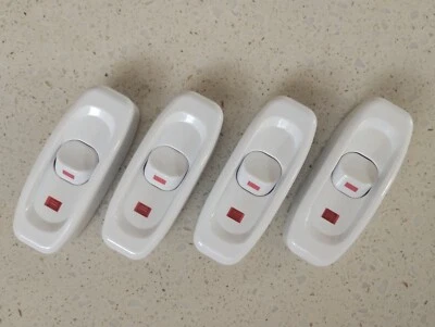4 Pack  240V 6A(10A) Inline ON/OFF Table Pendant Lamp Desk Light Switch UK Stock - Image 1 of 4