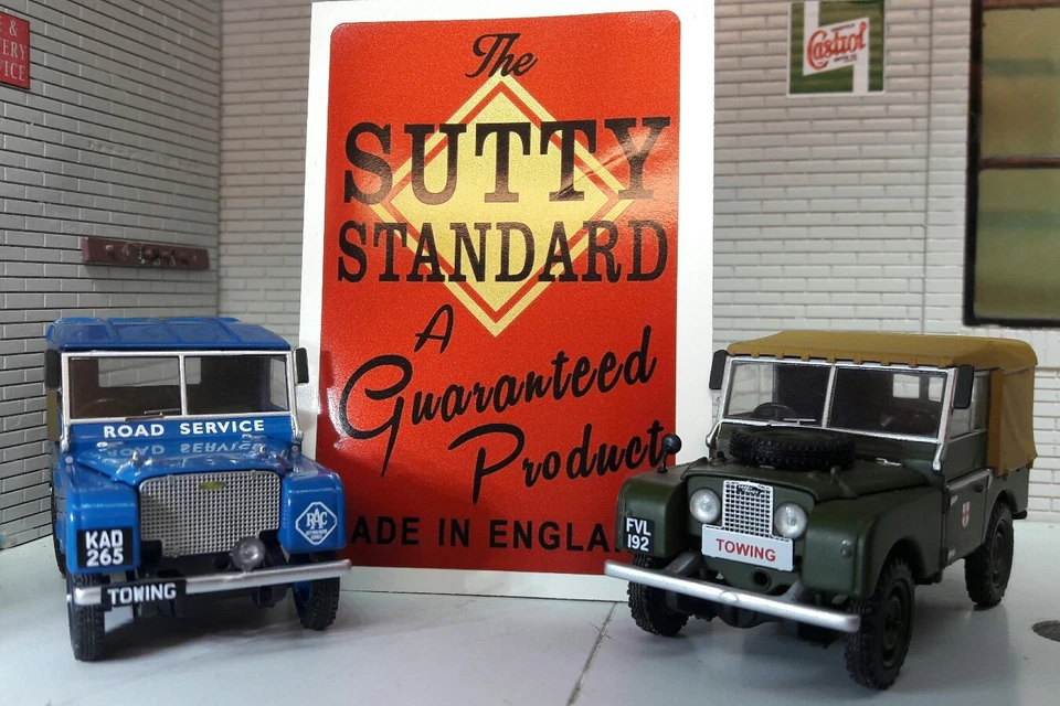 Vintage Sutty Foot Pump Label Decal for Land Rover Series 1 2 2a 3 Tool Kit - Image 1 of 1