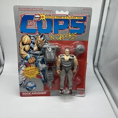 Figura de acción Hasbro Cops n Crooks de colección de los 80 - Rock Krusher - nueva cardada leer Foto 1 de 4