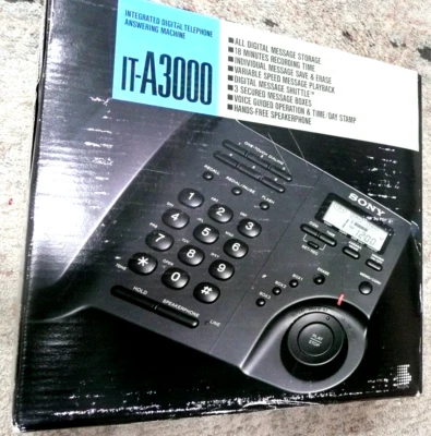 Teléfono Sony IT-A3000 110/220V + Contestador Automático Doble Voltaje Como Nuevo En Caja Foto 1 de 4