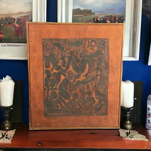 Arte vintage su pelle (unica) - Foto 1 di 11