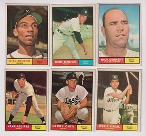 1961 Topps Baseball Detroit Tigers Lot (6) - Bild 1 von 1