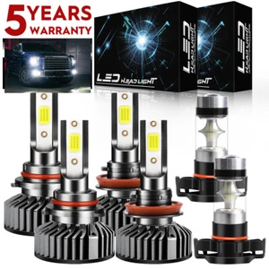 6x Combo LED Headlight Bulbs High Low Beam + Fog Light for Chevy Tahoe 2015-2019 - Picture 1 of 15