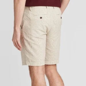 Goodfellow & Co Men's 9" Inseam Linden Flat Front Shorts - Light Cream Print NWT - Picture 1 of 5
