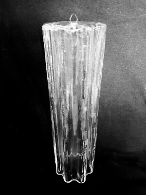 MCM Murano Italian Wavy Glass Lamp Tube 10" X  3" - Image 1 of 4