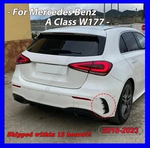 Autocollants pare-chocs arrière pour Mercedes Benz Classe A, W177 NOIR BRILLANT - Imagen 1 de 7