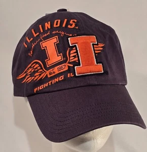 Cappello da baseball super cool super raro Fighting Illini Illinois - fatto a mano originale - Foto 1 di 10