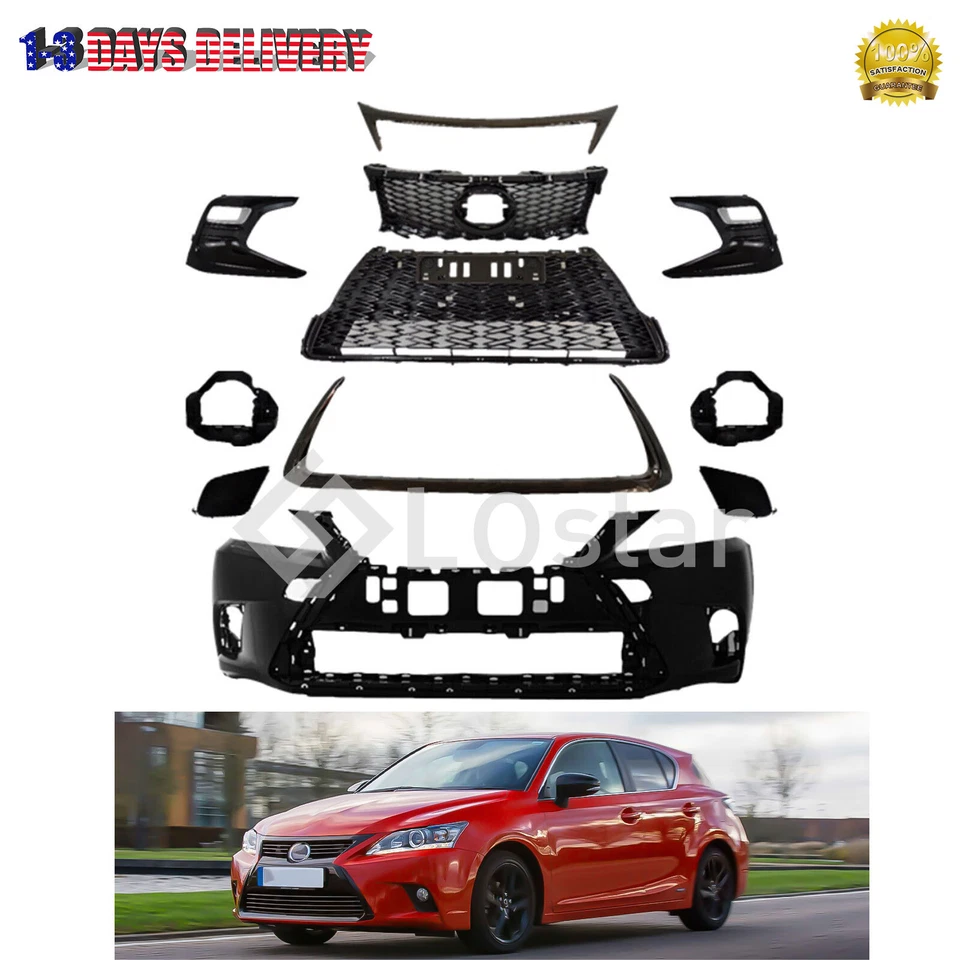 Fits 2011-2017 Lexus CT200h 1.8L Complete Front Bumper Cover Grille Set — 第 1/1 张图片