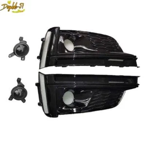 For Audi S5 2017-2019 Fog Light Lamp Grille Bumper Cover Grilles W/ACC Black New - Bild 1 von 10