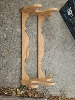 Wall Hanging Gun Rack 2 Rifle Shotgun Display - Wood  - Image 1 of 2