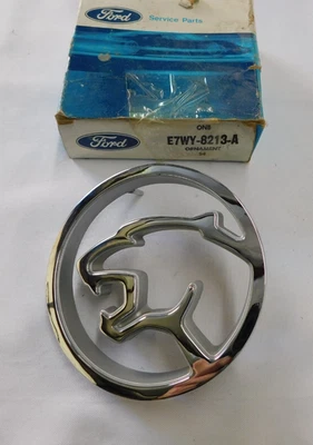 Emblema cromado original Ford 1987 1988 Mercury Cougar grade ornamento fabricante de equipamento original - Imagem 1 de 4
