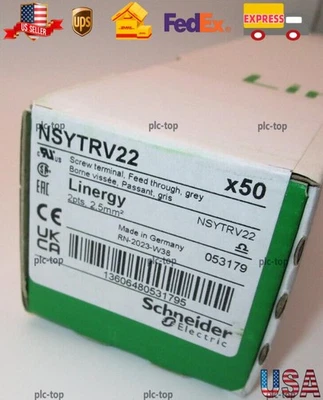 NSYTRV22 DIN  Rail Mount Terminal Block - Price per 50x Box US Free TAX - Image 1 of 4