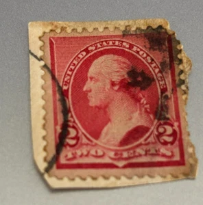 1894 Francobollo Stati Uniti George Washington 2¢ Francobollo Rosso US-401 - Foto 1 di 2