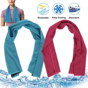Cooling Towel Ice Towel Neck Wrap For Sports Running Jogging Gym Chilly - Picture 1 of 13