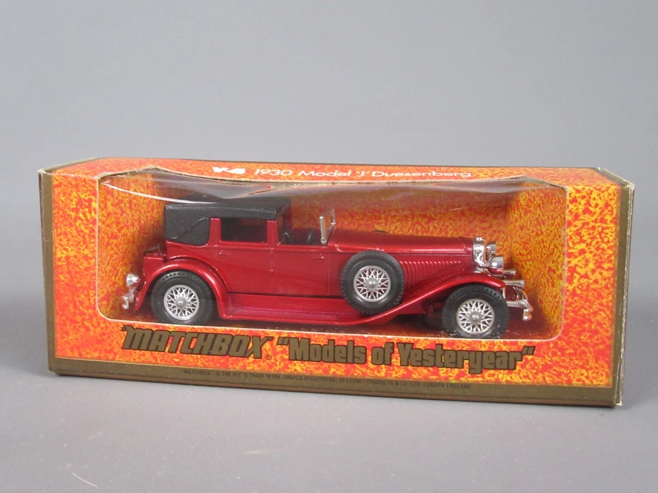 D52 Matchbox Models Of Yesteryear Y-4 Duesenberg Model J 1930 Red + Box 1:43 - Image 1 of 4