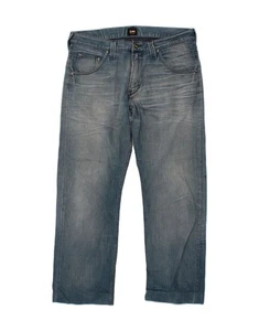 LEE Womens Clark Straight Jeans W34 L28 Blue Cotton BG10 - Picture 1 of 3