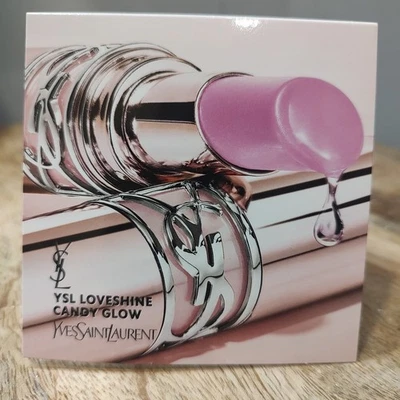 YSL Loveshine Candy Glow Lip Balm Sampling Card 8B 9B 10B Pink Cherry Lavender - Image 1 of 4