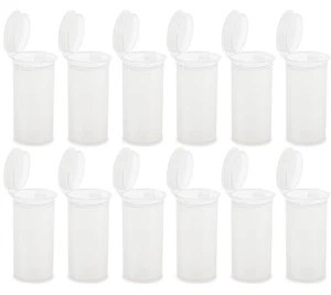 12 Pack Empty Plastic Pill Bottles with Caps, Airtight Multi-Purpose 13 Dram ... - Picture 1 of 1