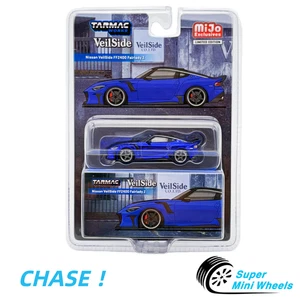 CHASE ！Tarmac Works 1:64 Nissan Veilside FFZ400 Fairlady Z – Chrome Blue - Picture 1 of 2