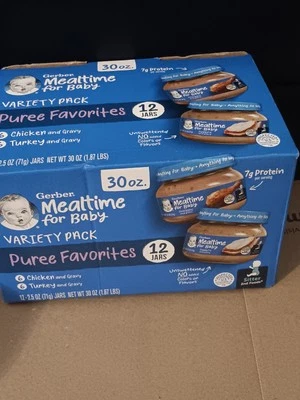 Gerber Baby Foods 2nd Foods Meat Variety Pack, Chicken & Turkey, Mealtime - Image 1 of 2