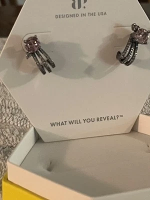 Pendientes Bomb Party “Desde el primer día” RBP5033 Cuarzo Rosa Chapado en Hematita Foto 1 de 4