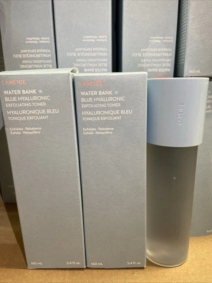 (2)LANEIGE Water Bank Blue Hyaluronic EXFOLIATING TONER 160mL NEW!! - Image 1 of 2