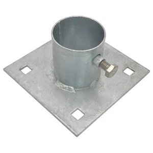 Stationary Dock Base Plate Hardware, 5" x 5" - Heavy-Duty Galvanized Steel (1) - Bild 1 von 4