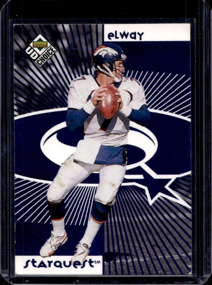 1998 Upper Deck Choice John Elway Peyton Manning StarQuest/RookQuest Blue #SR01 - Image 1 of 2