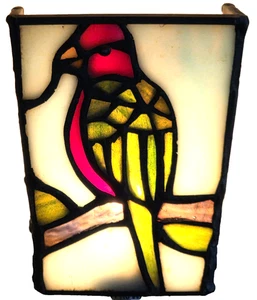Vitral Pájaro Luz Nocturna Decoración Plug Nite Lite Luz Nocturna 6"x3" Funciona De Colección - Imagen 1 de 11