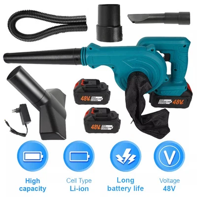 Akku Laubbläser Gebläse Laubsauger Bläser Sauger Mit 2 Akkus Und Ladegerät DHL - Bild 1 von 4