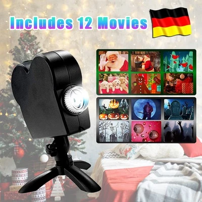 Weihnachten LED Laser Projektionslampe Halloween Muster Projektor Fenster Licht - Bild 1 von 4
