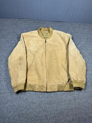 Boston Harbour Jacket Mens 2XL Suede Leather Bomber Outdoorwear Vintage Retro - Image 1 of 4