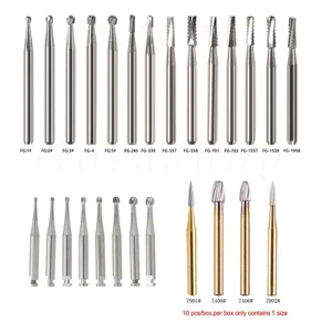Dental Tungsten Carbide Bur FG RA CA HP Drills Burr For High/Low Speed Handpiece - Picture 1 of 407