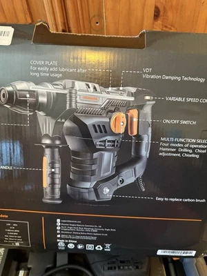 Versátil taladro percutor rotativo SDS-Plus con mango ajustable - Potencia de alta resistencia Foto 1 de 3